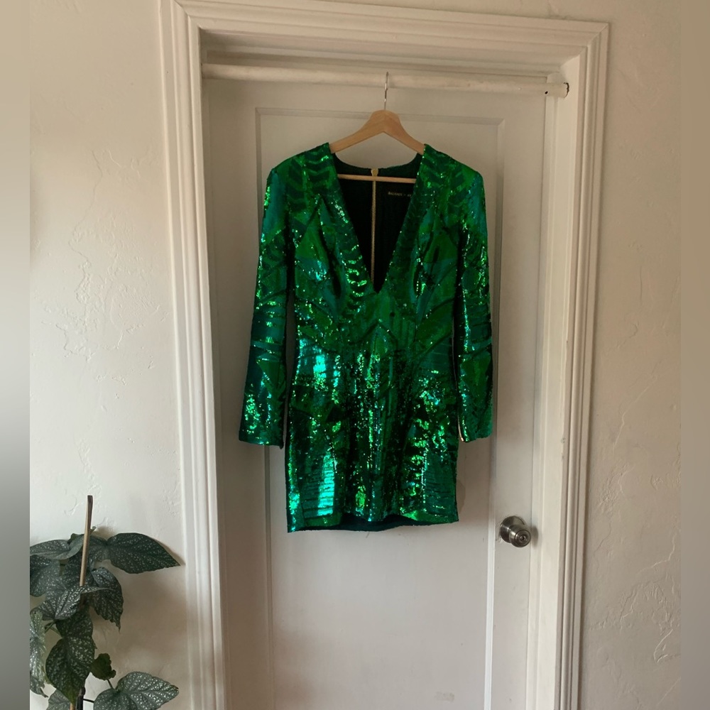 Balmain x H&M Green Sequin Dress